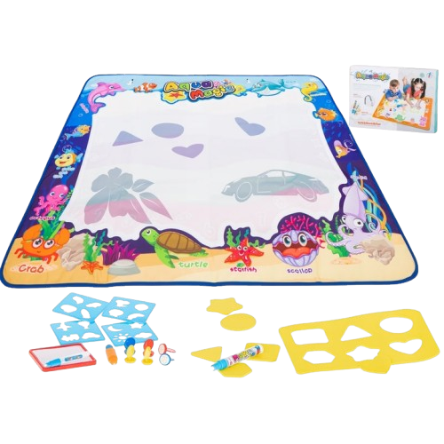 Water Drawing Set with Stencils and Stamps