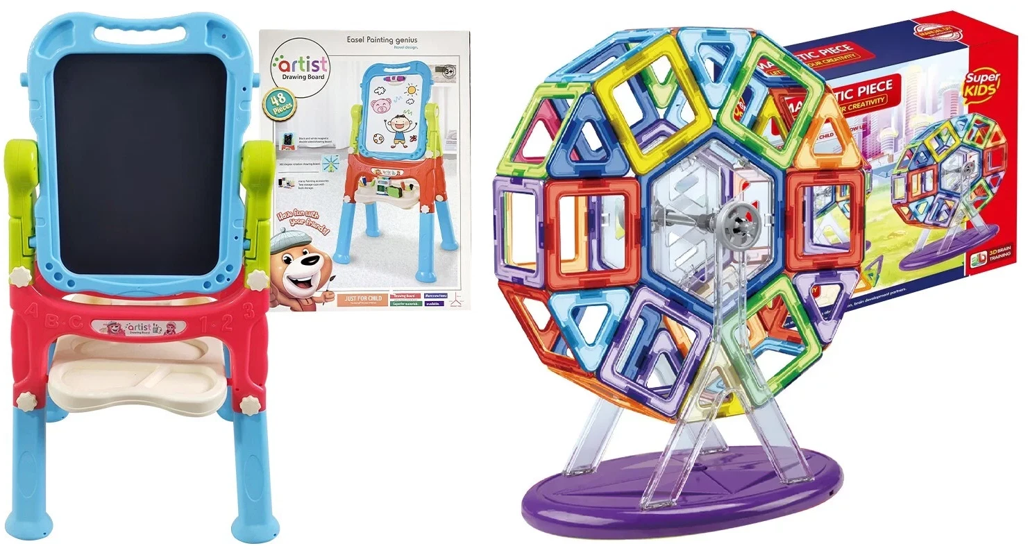 Discontinued Toy Set – 18 magnetic toys & 7 paint tables